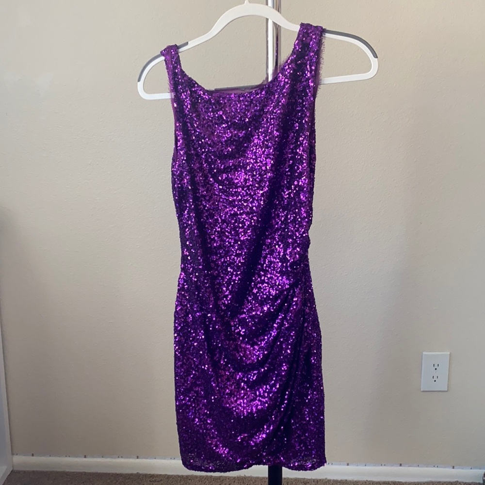 Ali Ro Purple Sequin Dress Size M